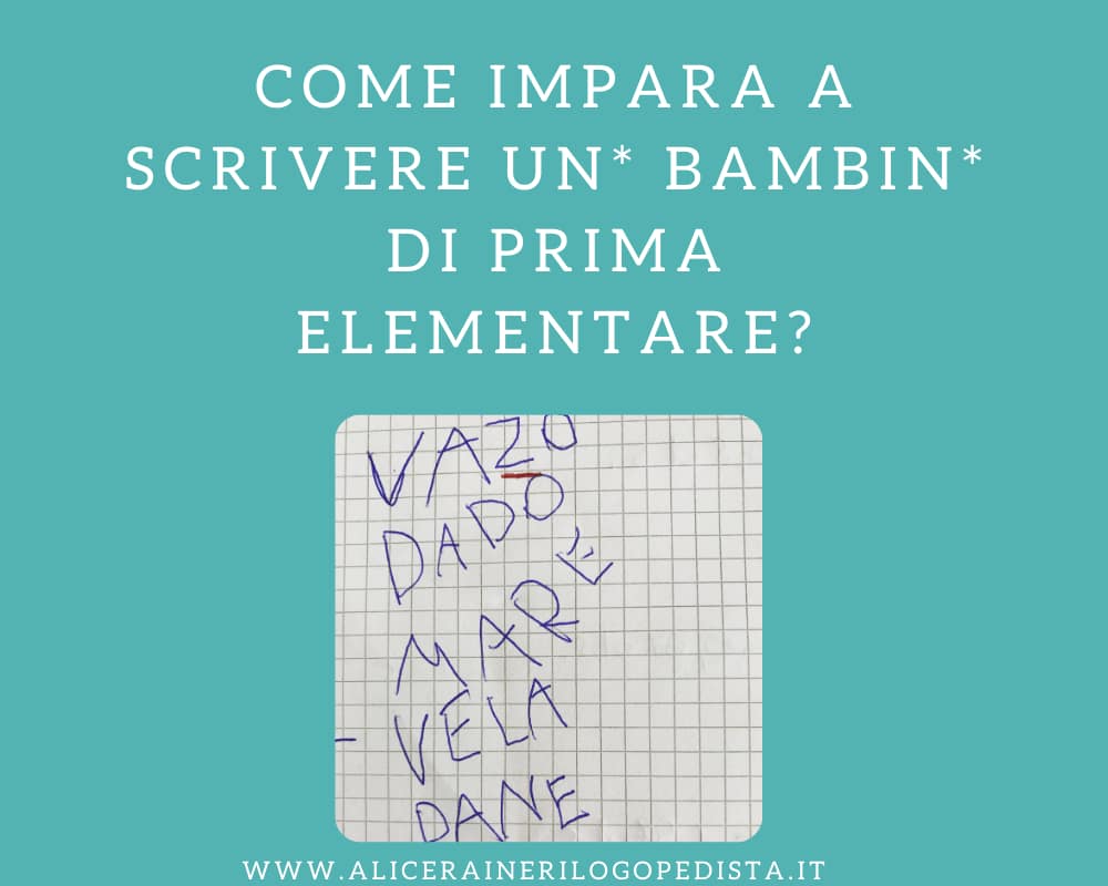 come si impara a scrivere in prima elementare