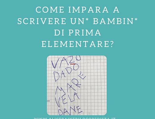 come si impara a scrivere in prima elementare